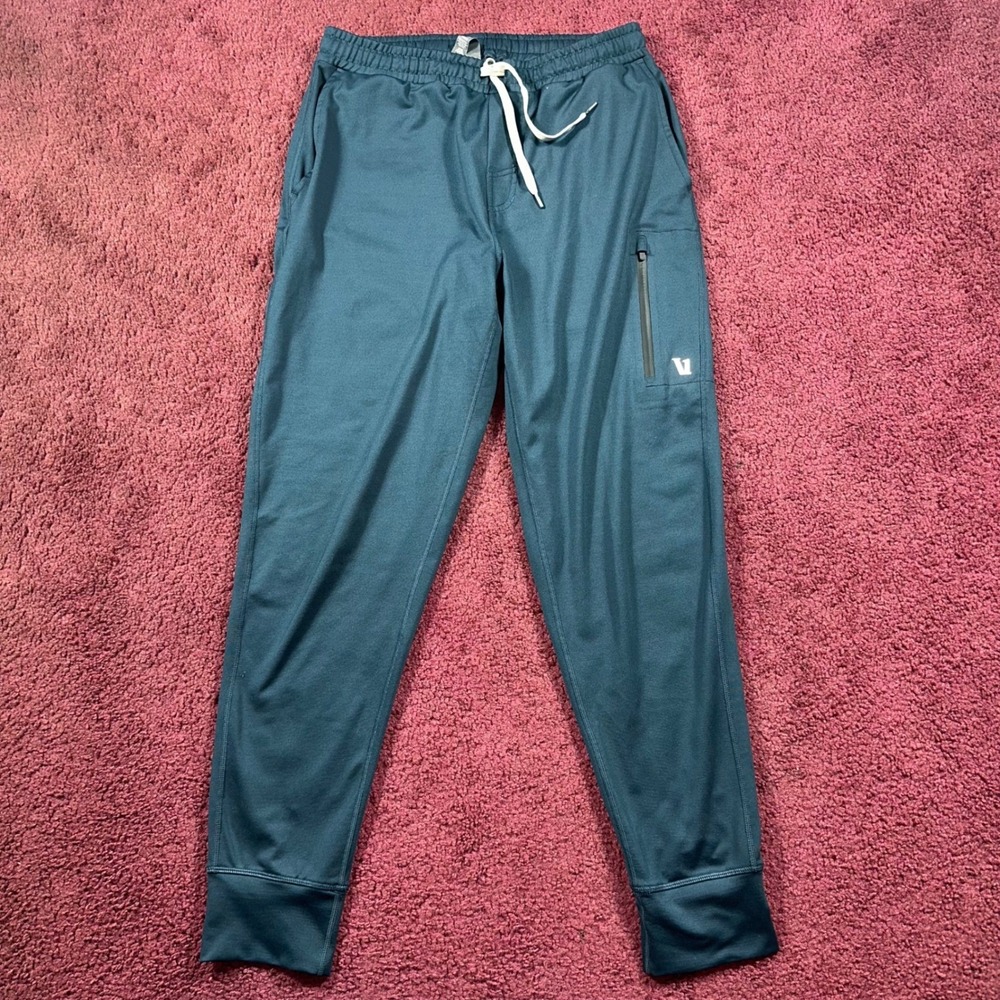 Vuori Sunday Performance Joggers Mens Small Dark Blue Teal Sweatpants V416